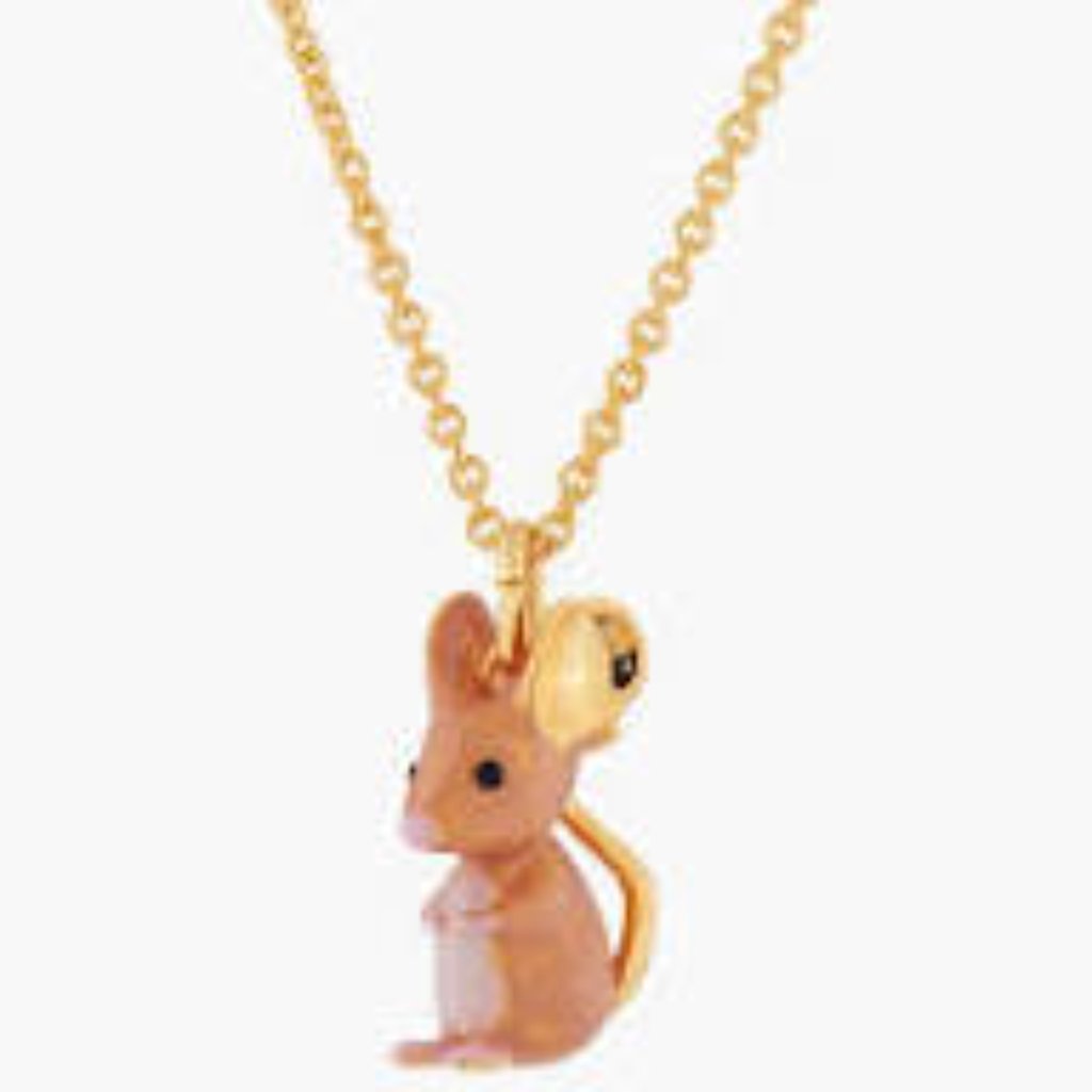 Les Nereides Chinese New Year Rat Pendant Thin Necklace